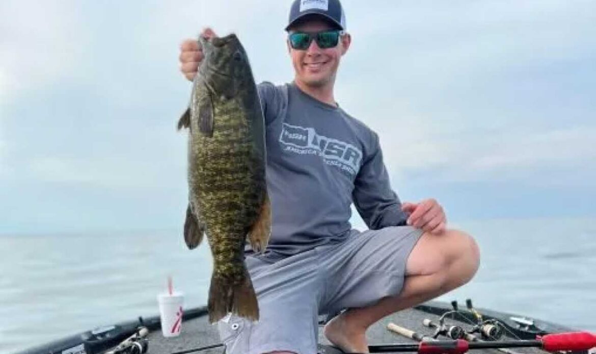 A smallmouth bass caught on Lake Erie